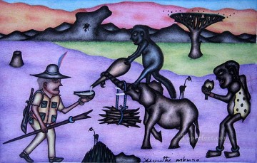 African Painting - Mzungu African